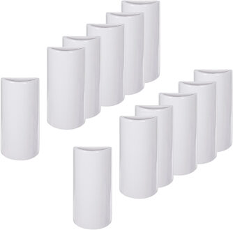 CM Waterverdampers set voor radiator - 12x stuks - wit - Dolomiet steen - 15 cm - luchtbevochtiger