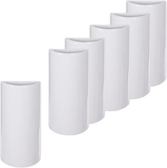 CM Waterverdampers set voor radiator - 6x stuks - wit - Dolomiet steen - 15 cm - luchtbevochtiger