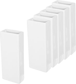 CM Waterverdampers set voor radiator - 6x stuks - wit - Dolomiet steen - 17 cm - luchtbevochtiger