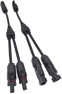 CMMC4 solar photovoltaic Panel Adaptor Cable connector 2 branch Y type 3 way plug Parallel connection of battery plate assembly