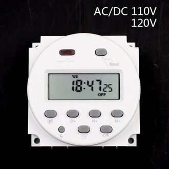 CN101A Tijdschakelaar AC/DC 12 V 24 V 110 V 120 V 220 V 230 V 240 V digitale LCD Power Week Mini Programmeerbare Tijd Schakelrelais 8A om 16A AC DC 110V
