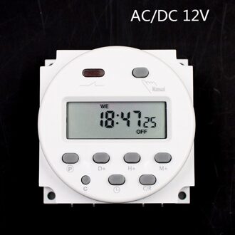 CN101A Tijdschakelaar AC/DC 12 V 24 V 110 V 120 V 220 V 230 V 240 V digitale LCD Power Week Mini Programmeerbare Tijd Schakelrelais 8A om 16A AC DC 12V