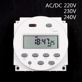 CN101A Tijdschakelaar AC/DC 12 V 24 V 110 V 120 V 220 V 230 V 240 V digitale LCD Power Week Mini Programmeerbare Tijd Schakelrelais 8A om 16A AC DC 220V