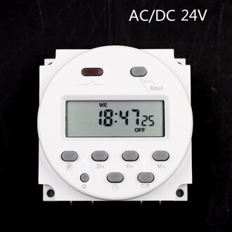 CN101A Tijdschakelaar AC/DC 12 V 24 V 110 V 120 V 220 V 230 V 240 V digitale LCD Power Week Mini Programmeerbare Tijd Schakelrelais 8A om 16A AC DC 24V