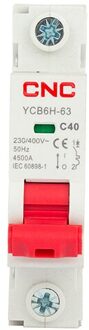 Cnc 18Mm Miniatuur Circuit Breaker Mcb 1-4 Pole Din Rail Mount Breaking Capaciteit 1A/3A/4A/6A/10A/16A/20A/25A/32A 40A