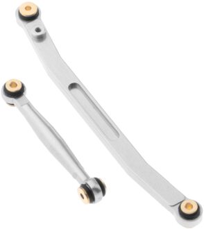 Cnc Aliuminum Legering Stuurstang Links Voor Axiale SCX24 AXI00002 AXI00001 AXI90081 1:24 Rc Auto 'S zilver