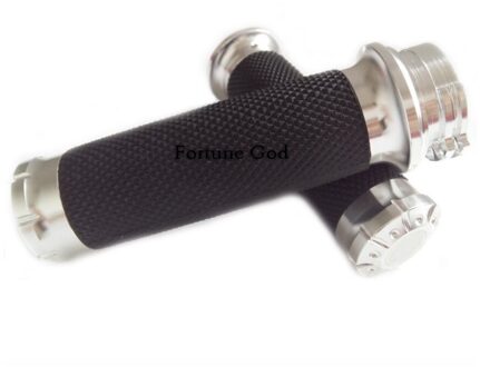 CNC Aluminium Handvatten Handvat Bar Grips 1 "25mm Voor Harley Softail Sportster Touring Dyna Custom chroom