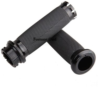 CNC Aluminium Handvatten Handvat Bar Grips 1 "25mm Voor Harley Softail Sportster Touring Dyna Custom zwart