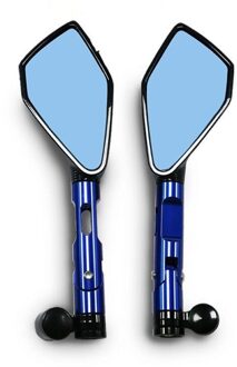 CNC Aluminium Motorbike Stuur Spiegels Achteruitkijkspiegel 6 Kleuren Spiegel voor Honda X-ADV 750 Grom MSX125 MSX125SF blauw