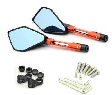 CNC Aluminium Motorbike Stuur Spiegels Achteruitkijkspiegel 6 Kleuren Spiegel voor Honda X-ADV 750 Grom MSX125 MSX125SF oranje