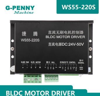 CNC DC Borstelloze Hoge Snelheid Spindel Motor Driver Compatibel met/zonder geen borstel motor 500W 600W met MACH3 speed controller WS55-180S 10A