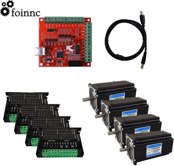 CNC kit 4-axis Mach3 motion control system TB6600 stepper driver 3nm Nema 23/57 stepper motor high torque cnc controller