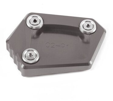 CNC Motorfiets Side Stand Extension Pad Uitbreiding Kickstand Plaat Voor Honda NC700S/X CBR600RR CBR650F CBR600F CBR500R CBR250R grijs