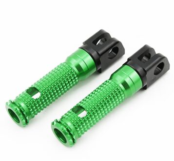 Cnc Rust Pedaal Voor Kawasaki Z1000SX Z1000 Z750 Z750S ZR7 Zephyr X 400 ZRX-II Motorrijder Front Voetsteunen Footrest adapter groen