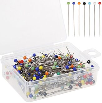 CNIM 250 Stuks Naaien Pinnen Bal Glas Head Pins Rechte Quilten Pins Voor Naaister Sieraden Decoratie