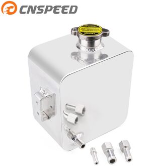 Cnspeed 2L Liter Gepolijst Legering Header Expansie Water Header Tank Koelvloeistof Overflow Tank Reservoir Kit Water Tank Cap YC100747