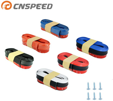 CNSPEED New Carbon fiber Rubber Soft Black bumper Strip Car 60mm Width 2.5m length Exterior Front Bumper Lip/Car YC100657
