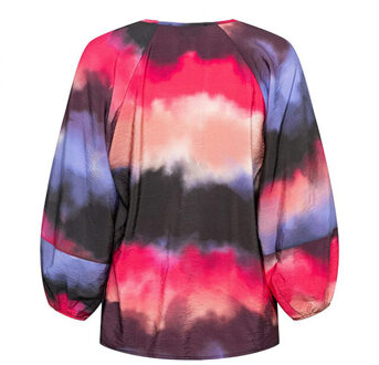 &co women blouse eden watercolor pink multi Veelkleurig - S