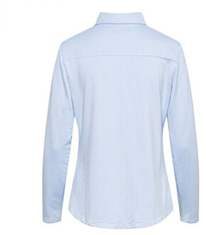 &co women blouse lotte stripe white/light.blue - maat S Veelkleurig