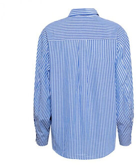 &co women blouse winona cambray blue Veelkleurig - XXL