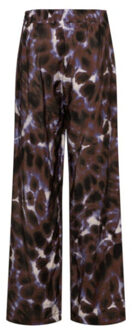 &co women broek nadine purple tie-dye iris multi - maat L Veelkleurig