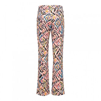 &co women broek tamara multi ikat flamingo - maat S Veelkleurig