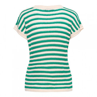 &co women top bonita green - maat L Veelkleurig
