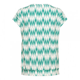 &co women top lieke dancing lines green Veelkleurig
