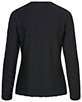 &co women top lonneke jaquard black Zwart
