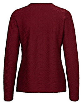 &co women top lonneke jaquard wine red Rood