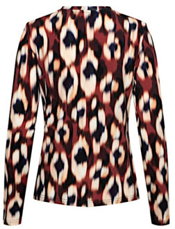 &co women top venna faded small wine red multi Veelkleurig