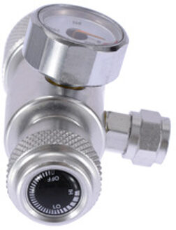 CO2 Aquarium Moss Plant Fish Enkele Manometer Met Ring Ring Zilver Aluminium Legering Regulator Manometer Apparatuur