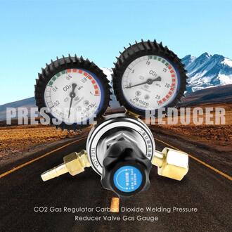 CO2 Gas Fles Argon Regulator Kooldioxide Verwarmde Drukregelaar Kleppen CO2 Flowmeter Lassen Las Manometers