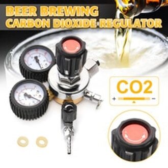 CO2 Gas Fles Regulator Kooldioxide CO2 Regulators Drukregelaar Voor Drank Bier Brouwen W21.8 Dubbele Gauge Regulator