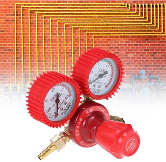 CO2 Hoge Druk Regulator Gauge Gas Fles Regulator Kooldioxide Lassen Drukregelaar Dual Gauge Gemengde Gas Regulator