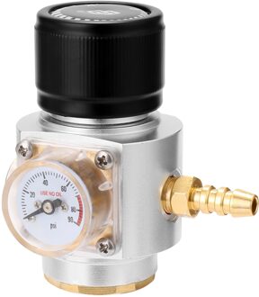 CO2 Mini Gas Charger 0-90 PSI Gauge voor Soda Water Bier Kegerator Blauw