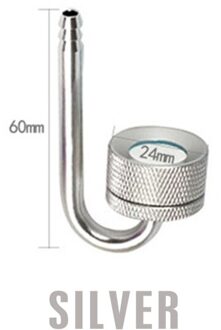 CO2 Verstuiver Aquarium System Diffuser Aquarium Aquatic Water Plant Kooldioxide Verstuiver Reactor Voor Planten Controle zilver