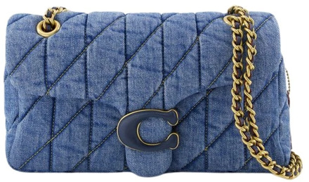 Coach Denim Schoudertas Tabby Stijl Coach , Blue , Dames - ONE Size