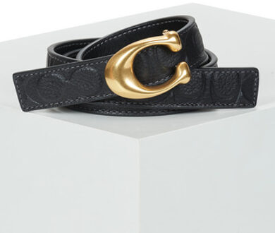 Coach Riem Coach SCULPTED C EMBOSSED BELT" Zwart - L