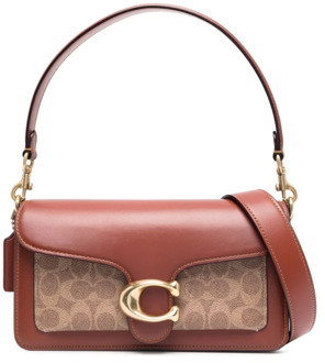 Coach Tabby 26 Coated Canvas Schoudertas Coach , Brown , Dames - ONE Size