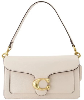 Coach Tabby Hobo Tas - Crème Leer Coach , White , Dames - ONE Size