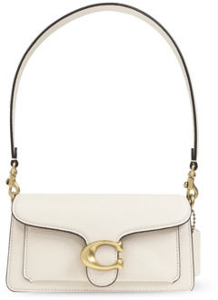 Coach Tabby Schoudertas - Wit Leer Coach , Beige , Dames - ONE Size