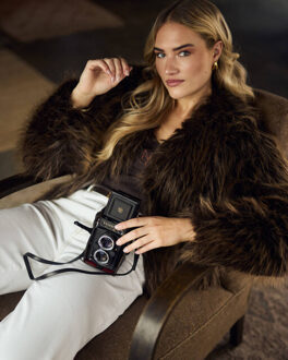 Coat nkf13086 lori - maat L Bruin