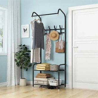 Coat Rack Landing Clothing Holder Hanger Floor Standing Storage Shelf Clothes Hanger Rack Modern Simple Style Bedroom Furniture