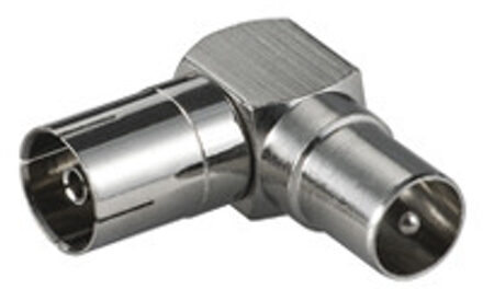 Coax-bus - coax-stekker 90° Goobay