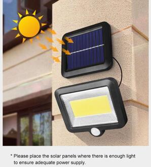 Cob 100LED Solar Light Motion Sensor Waterdichte Outdoor Path Night Verlichting Outdoor Solar Lamp Voor Tuin Binnenplaats Oprit
