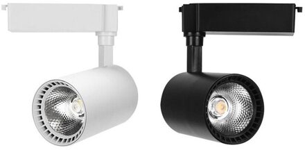 COB 20W 30W Led Spoor licht aluminium Plafond Spoor verlichting Spot Rail Spots Vervangen Halogeen Lampen AC 110-240V 20W Cold wit / wit