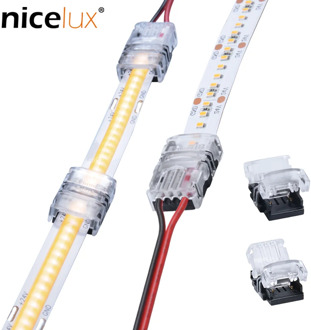 COB High Density LED Strip Connector for 2pin IP20 5050 3528 SMD 144 240 300 512 LEDs FOB Connectors 8mm 10mm 12mm Single Color