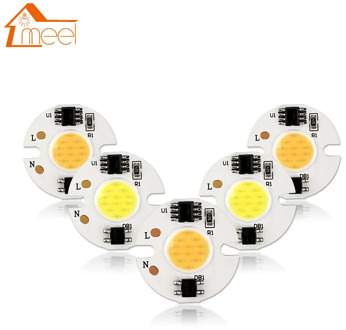COB LED Lamp Chip 3W 4W 5W 6W 7W 10W 15W LED COB Bulb Chip 220V IP65 Smart IC Driver Cold/ Warm White LED Spotlight Floodlight