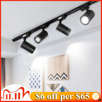 COB LED Track Light Lamps 12/20/30/40W Spot Light Ceiling Rail 1M 0.5M Led spotlight Track Lighting System Led Shop Light Cloth